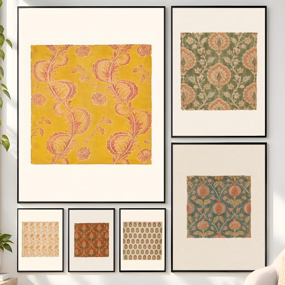 Vintage Collectible Posters - Coleção de tecidos com motivos florais